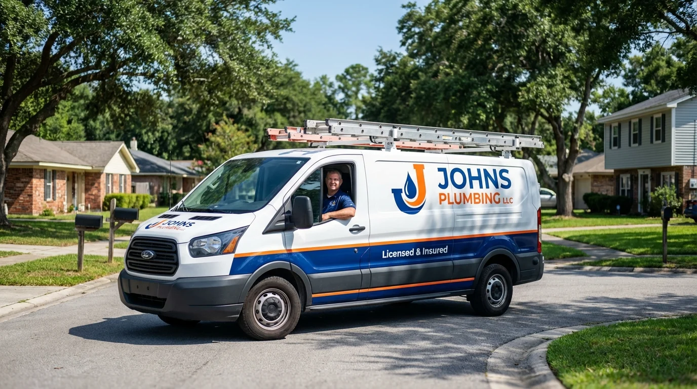 Johns Plumbing LLC service van in Show Low, AZ