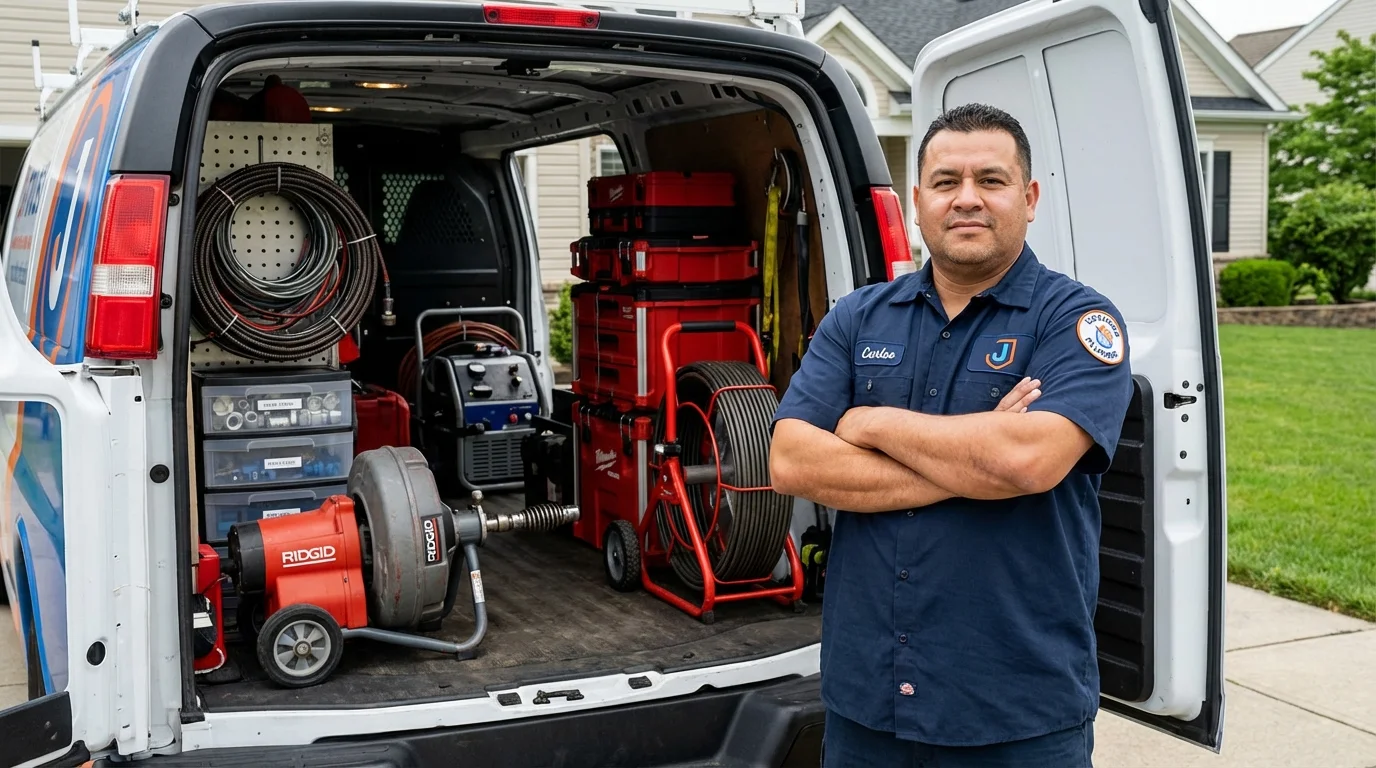 Professional drain cleaning equipment and Johns Plumbing LLC plumber in Show Low